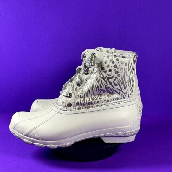 Sperry Top-Sider Cream Waterproof Duck Boots Women's Shoe Size 6-NEW - Picture 3 of 8